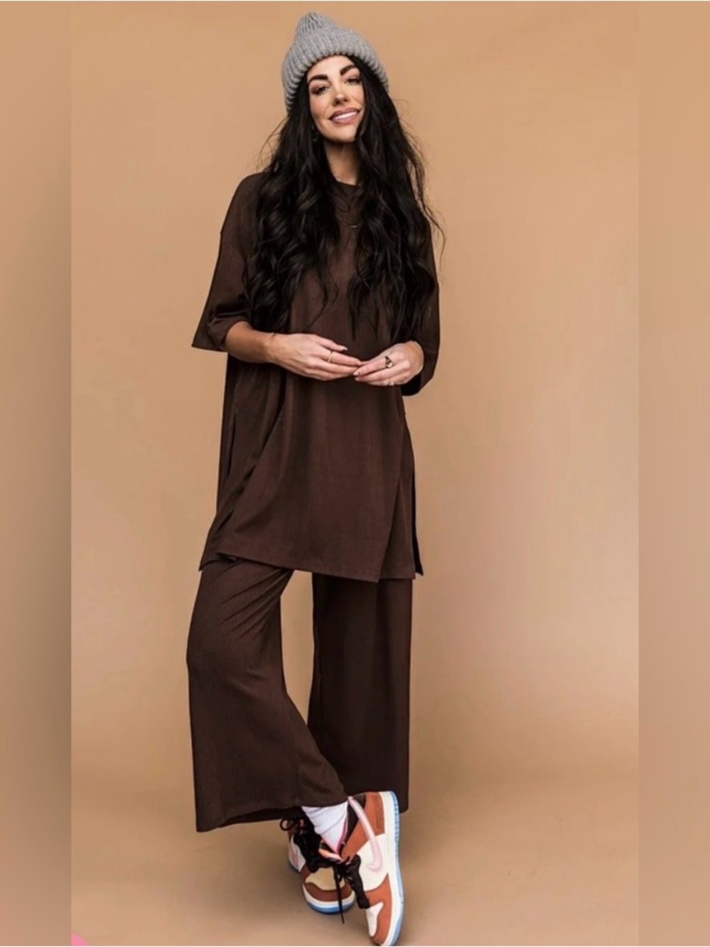 Dressed in LALA Chocolate Brown Relaxed Two-Piece Set